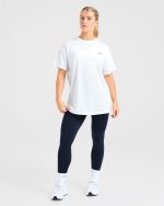 Show Yourself Kindness Oversized T Shirt - Off White/Slate - Image 4