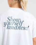 Show Yourself Kindness Oversized T Shirt - Off White/Slate - Image 6