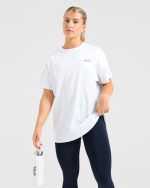 Show Yourself Kindness Oversized T Shirt - Off White/Slate - Image 7