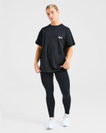 Body Achieve Mind Believe Oversized T Shirt - Black - Image 4