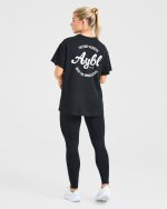 Body Achieve Mind Believe Oversized T Shirt - Black - Image 3