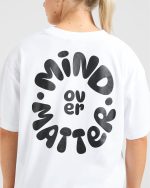 Mind Over Matter V2 Oversized T Shirt - White - Image 6