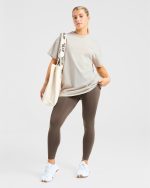 Show Yourself Kindness Oversized T Shirt - Sand - Image 7