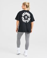 Mind Over Matter V2 Oversized T Shirt - Black - Image 3
