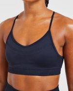 Balance V3 Seamless Strappy Sports Bra - Navy - Image 5