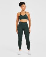 Balance V3 Seamless Strappy Sports Bra - Dark Green - Image 3