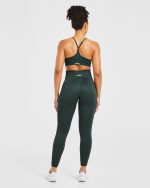 Balance V3 Seamless Strappy Sports Bra - Dark Green - Image 4