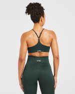 Balance V3 Seamless Strappy Sports Bra - Dark Green - Image 2
