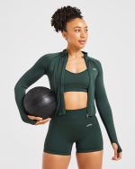 Balance V3 Seamless Zip Jacket - Dark Green - Image 8