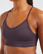 Balance V3 Seamless Strappy Sports Bra - Purple - Image 5