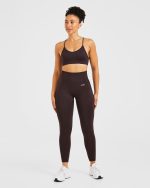 Balance V3 Seamless Strappy Sports Bra - Dark Brown - Image 3