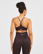 Balance V3 Seamless Strappy Sports Bra - Dark Brown - Image 2