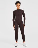 Balance V3 Seamless Zip Jacket - Dark Brown - Image 3