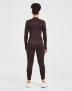 Balance V3 Seamless Zip Jacket - Dark Brown - Image 4