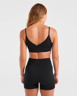 Sculpt Wrap Sports Bra - Black - Image 2