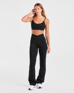 Sculpt Wrap Flared Leggings - Black - Image 3
