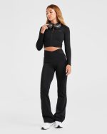 Sculpt Wrap Zip Up Jacket - Black - Image 7