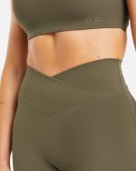 Sculpt Wrap Shorts - Deep Khaki - Image 5