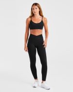 Sculpt Wrap Leggings - Black - Image 3