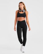 Sculpt Wrap Leggings - Black - Image 8