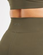 Sculpt Wrap Leggings - Deep Khaki - Image 6