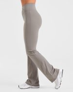 Sculpt Wrap Flared Leggings - Smoke Grey - Image 6