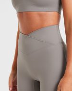Sculpt Wrap Flared Leggings - Smoke Grey - Image 5