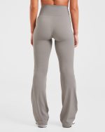 Sculpt Wrap Flared Leggings - Smoke Grey - Image 2