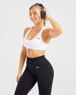 Essential Seamless Racer Back Sports Bra - White - Image 8