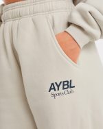 AYBL Sports Club Oversized Joggers - Sand/Navy - Image 5