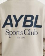 AYBL Sports Club Oversized Hoodie - Sand/Navy - Image 6