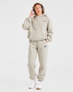AYBL Sports Club Oversized Hoodie - Sand/Navy - Image 8