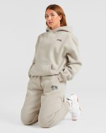 AYBL Sports Club Oversized Joggers - Sand/Navy - Image 8