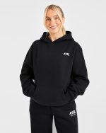 AYBL Sports Club Oversized Hoodie - Black/White - Image 2