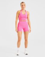 Staple Halterneck Crop Top - Summer Pink - Image 3