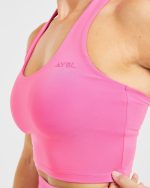 Staple Halterneck Crop Top - Summer Pink - Image 5