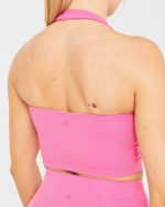 Staple Halterneck Crop Top - Summer Pink - Image 6