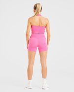 Staple Halterneck Crop Top - Summer Pink - Image 4