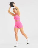 Staple Halterneck Crop Top - Summer Pink - Image 8