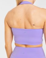 Staple Halterneck Crop Top - Vibrant Violet - Image 6