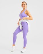 Staple Halterneck Crop Top - Vibrant Violet - Image 7
