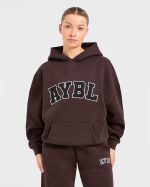 Varsity 2.0 Oversized Hoodie - Cocoa Brown
