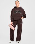 Varsity 2.0 Oversized Hoodie - Cocoa Brown - Image 7