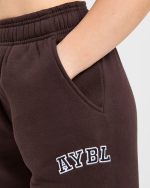 Varsity 2.0 Oversized Straight Leg Joggers - Cocoa Brown - Image 6