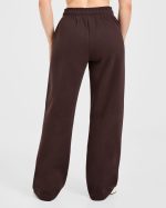 Varsity 2.0 Oversized Straight Leg Joggers - Cocoa Brown - Image 2
