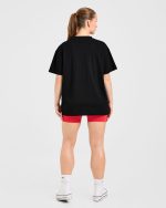 Sports Club Gothic Oversized T Shirt - Black/Red - Image 4