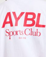 AYBL Sports Club Oversized T Shirt - White/True Red - Image 6