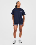 Cardio Club Oversized T Shirt - Navy - Image 3