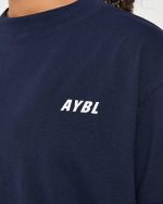 Cardio Club Oversized T Shirt - Navy - Image 5