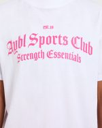 Sports Club Gothic Oversized T Shirt - White/Pink - Image 5